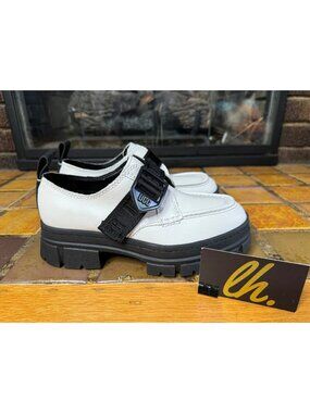 Women’s 5 Ugg Ashton Black White Waterproof Platform Block Heel Boots 1132994